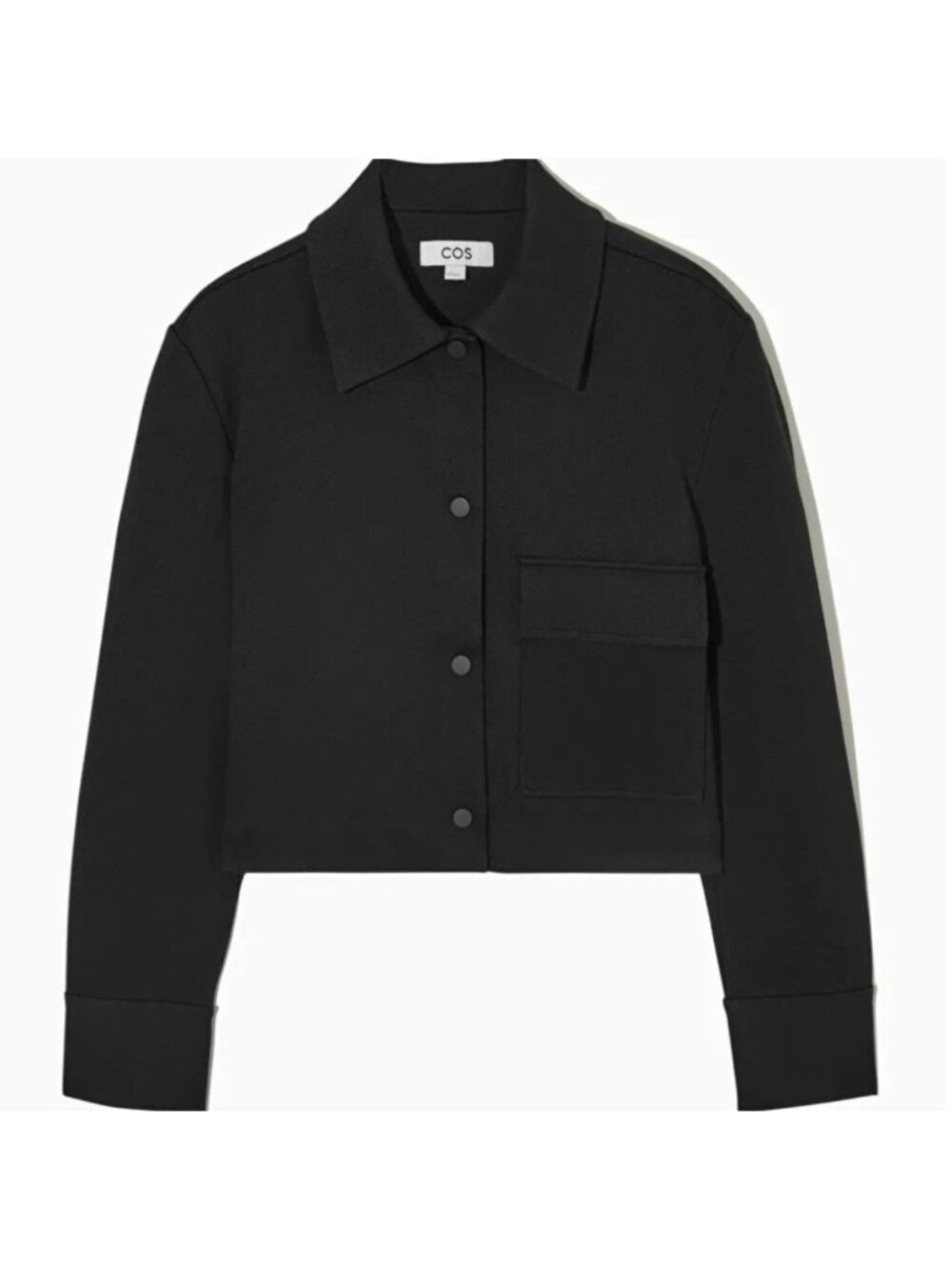 COS Cropped Twill Utility Jacket in Black Size S